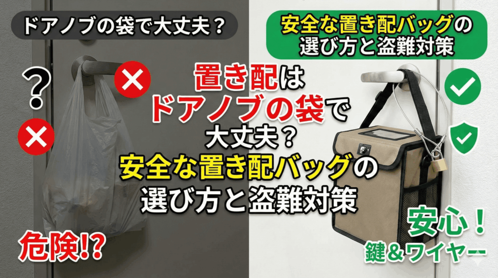 置き配はドアノブの袋で大丈夫？安全な置き配バッグの選び方と盗難対策