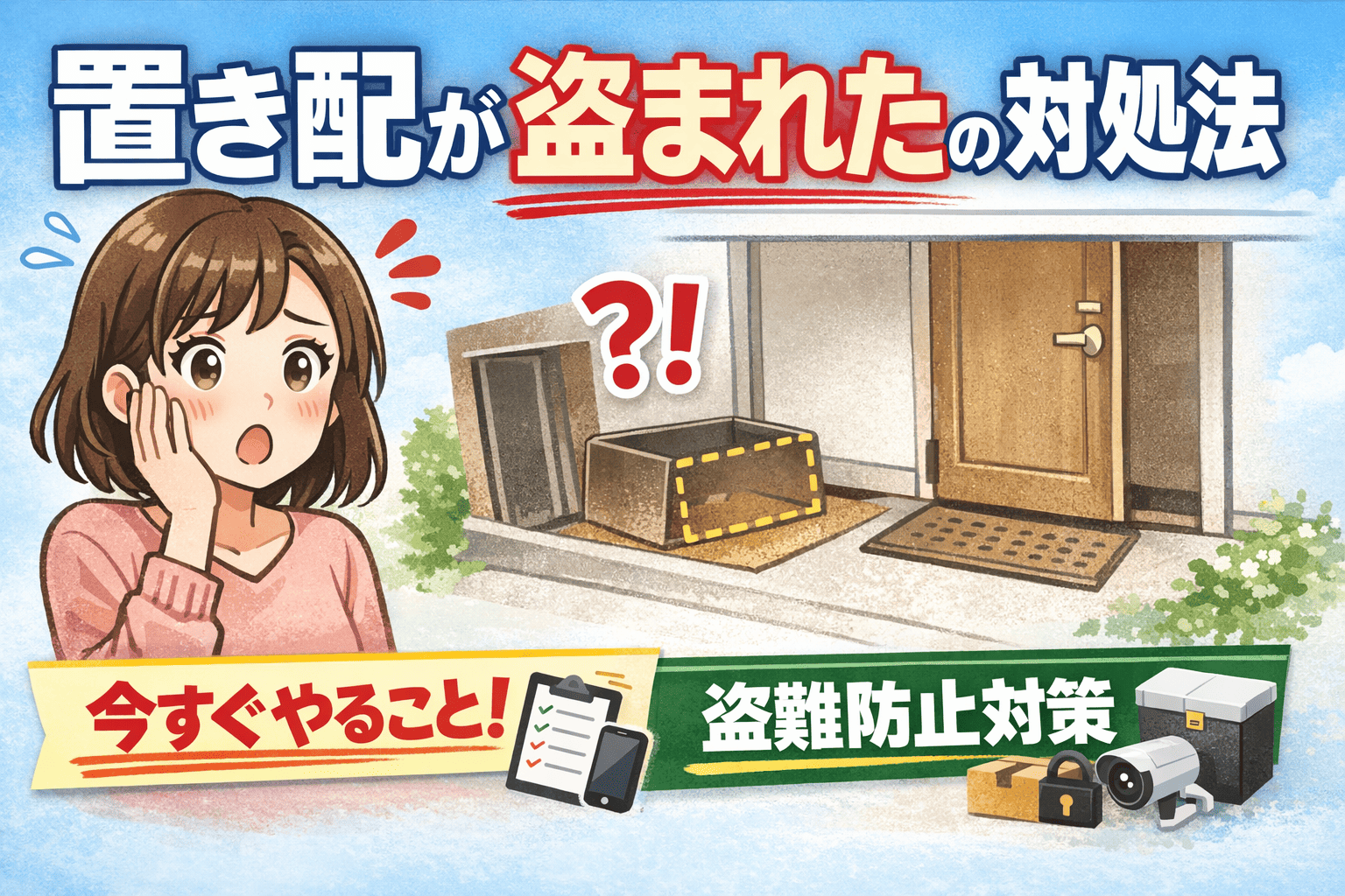 置き配が盗まれた時の対処法｜今すぐやること・補償の可能性・盗難防止策まで
