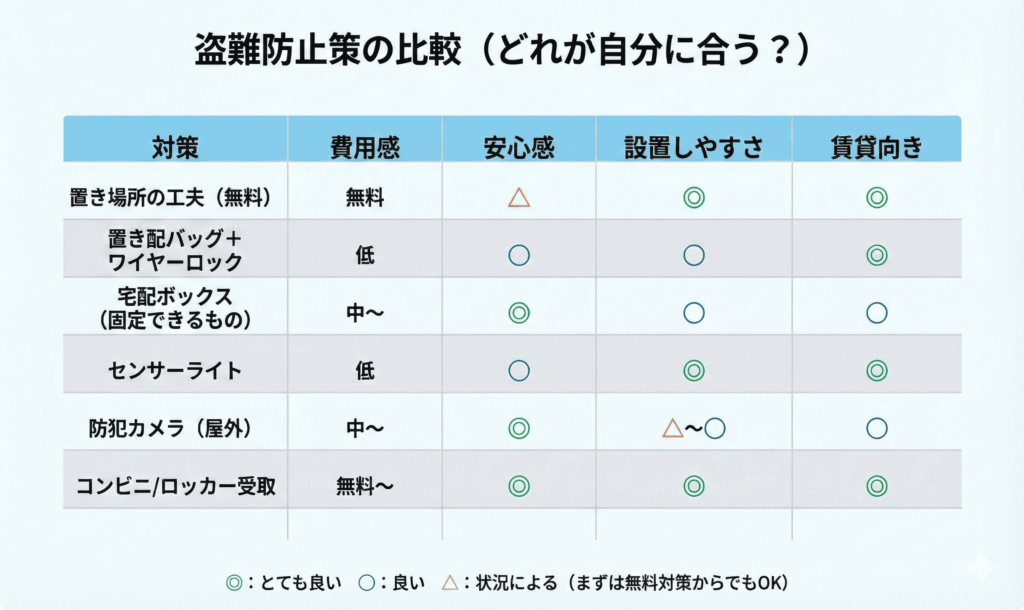 盗難防止策の図解